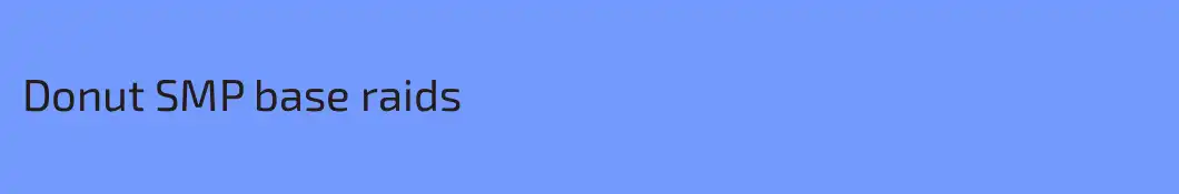 Donut SMP base raids